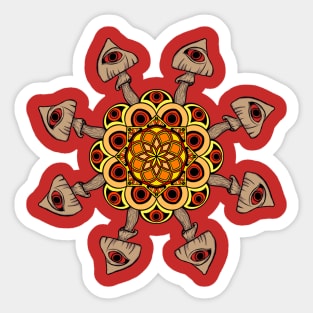 The All Seeing Mushroom Sticker